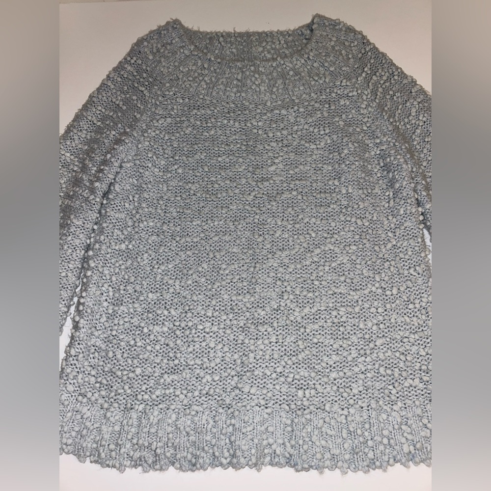 BillaBong pale blue, cowl neck popcorn sweater sz‎ Medium - Picture 4 of 9